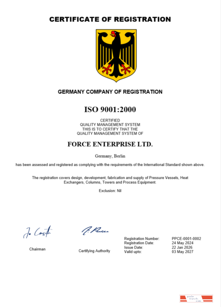 Germany certificate of registration Word and PDF template